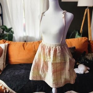 Free People Plaid Breeze Skirt Overalls